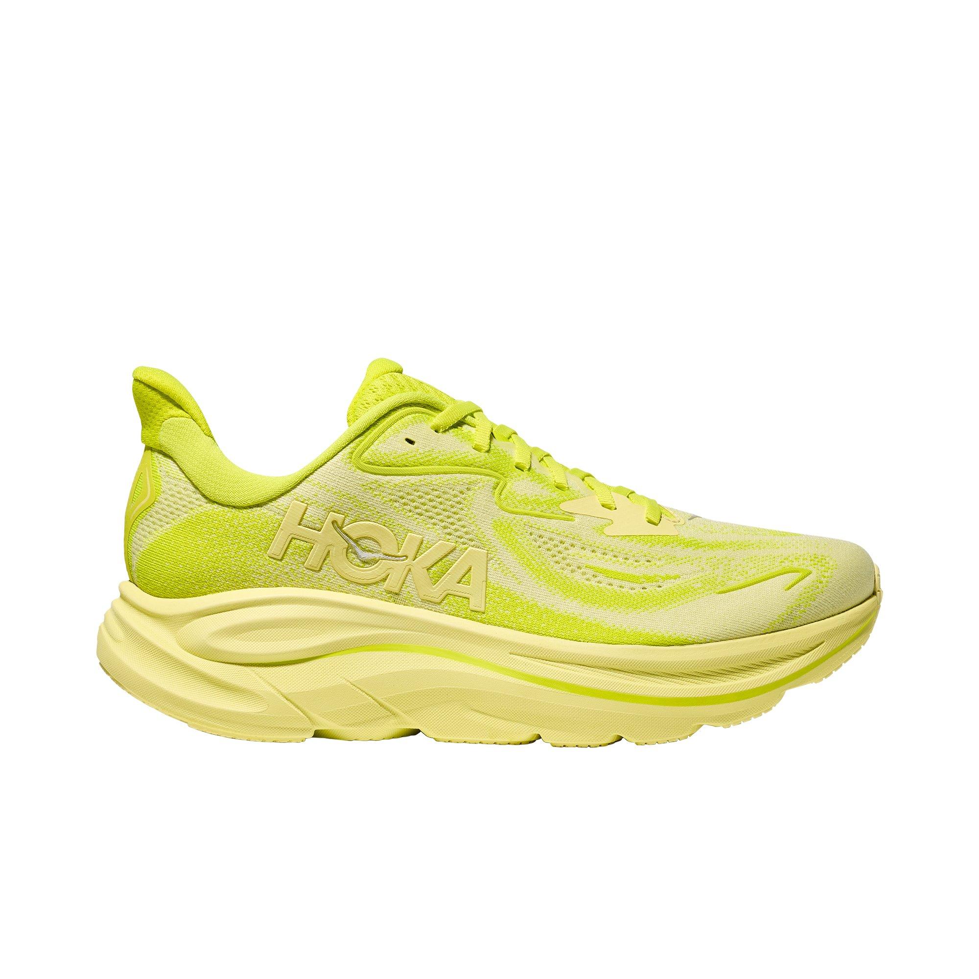 HOKA Clifton 10 Women's Cushioned Neon Running Shoes - Yellow